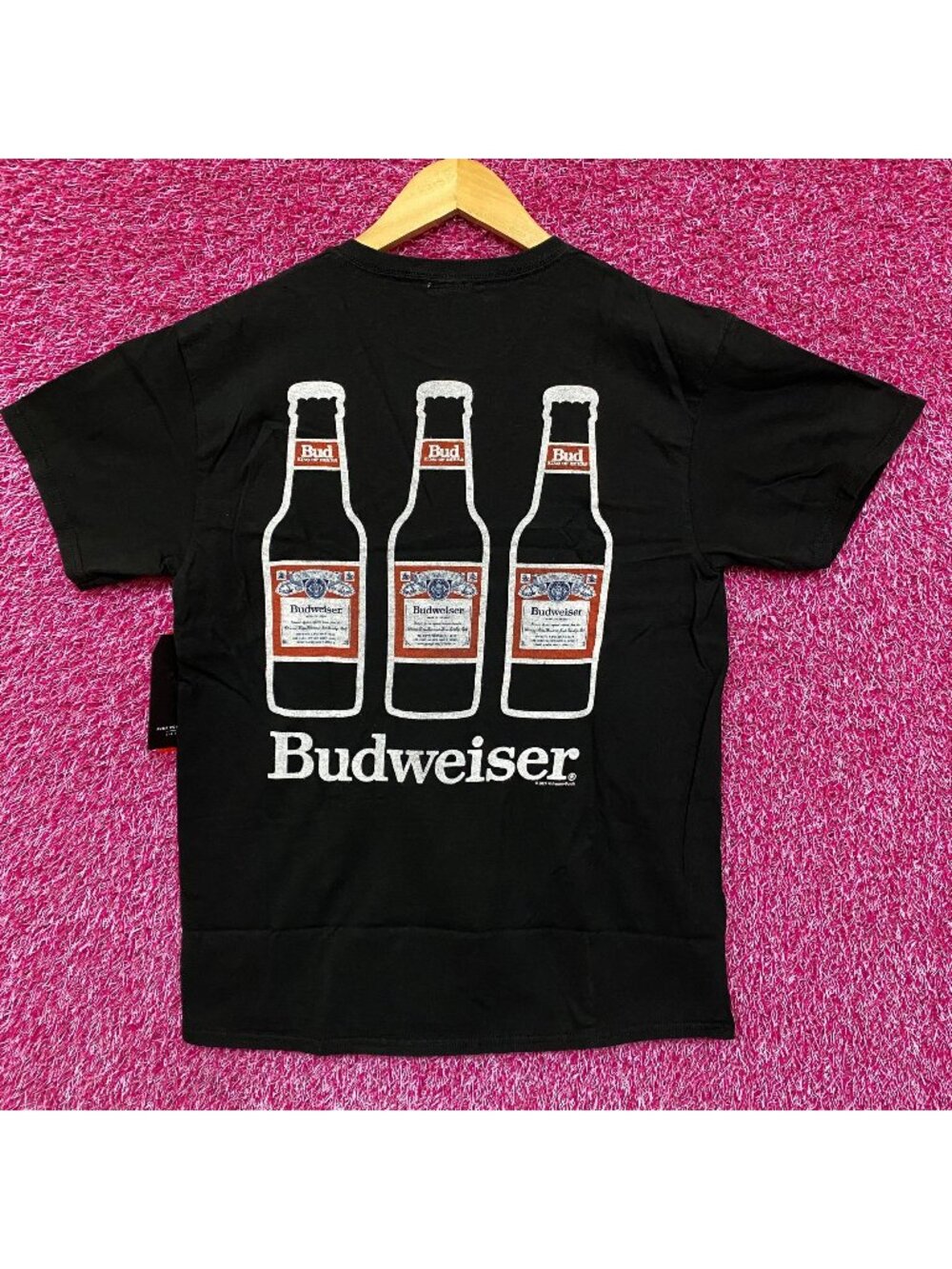 Budweiser King Of Beers Logo Beer Bottles T-Shirt Small